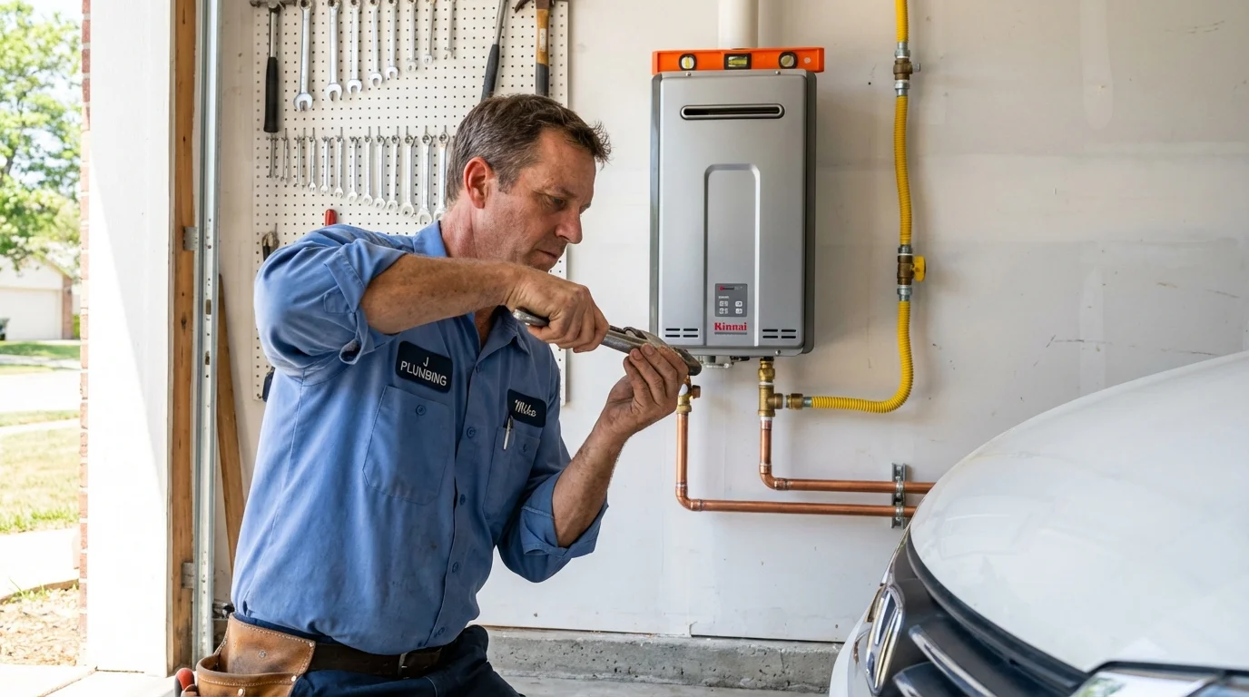 Tankless water heater installation by a Johns Plumbing LLC plumber in Key Biscayne